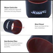 Load image into Gallery viewer, 2" Straight Silicone Coupler Black