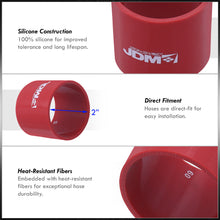 Load image into Gallery viewer, 2" Straight Silicone Coupler Red