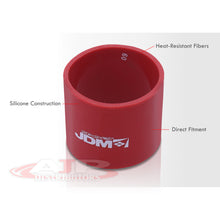 Load image into Gallery viewer, 2" Straight Silicone Coupler Red