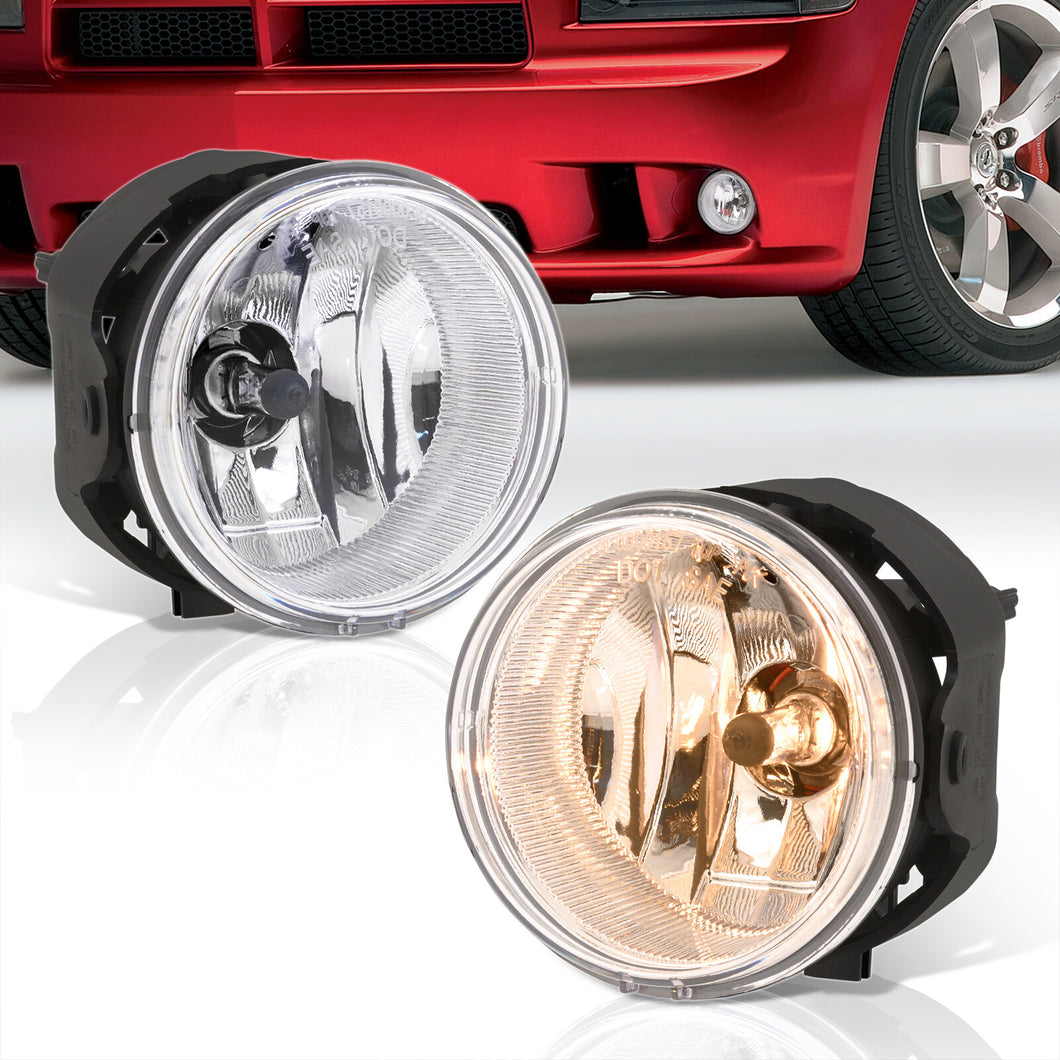 Dodge Charger 2006-2009 / Challenger 2008-2010 Front Fog Lights Clear Len (Includes Switch & Wiring Harness)