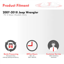 Load image into Gallery viewer, For 2007-2018 Jeep Wrangler JK 4-Door Front &amp; Rear Off-Road Steel Tubular Doors Textured Black

