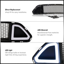 Load image into Gallery viewer, For 2015-2017 Ford Mustang S550 Front Upper Honeycomb Mesh Grille with LED DRL Accent Vent Lights