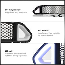 Load image into Gallery viewer, For 2018-2020 Ford Mustang S550 Front Upper Honeycomb Mesh Grille with LED DRL Accent Vent Lights