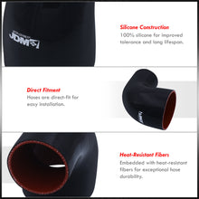 Load image into Gallery viewer, 2" to 4" 90 Degree Reducer Silicone Coupler Black