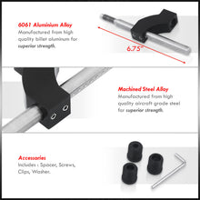 Load image into Gallery viewer, Universal M10x1.5 Adjustable Shift Knob Lever Extension Black