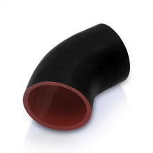 Load image into Gallery viewer, 3.25" 45 Degree Silicone Coupler Black