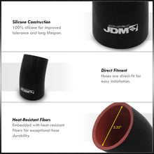 Load image into Gallery viewer, 3.25" 45 Degree Silicone Coupler Black