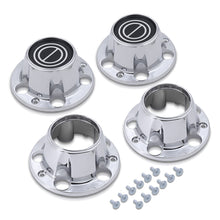 Load image into Gallery viewer, Ford F150 Bronco 1980-1996 4-Piece Wheel Hub Center Caps Chrome With Black Center