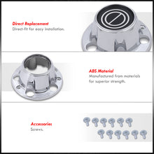 Load image into Gallery viewer, Ford F150 Bronco 1980-1996 4-Piece Wheel Hub Center Caps Chrome With Black Center