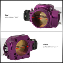 Load image into Gallery viewer, D/B/F/H-Series 68mm Throttle Body Plate Purple w/ Chrome Gate