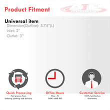 Load image into Gallery viewer, 2inch to 3inch Stainless Steel Reducer Pipe