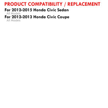 Load image into Gallery viewer, Honda Civic Sedan 2012-2015 / Honda Civic Coupe 2012-2013 Factory Style Headlights Black Housing Clear Len Clear Reflector