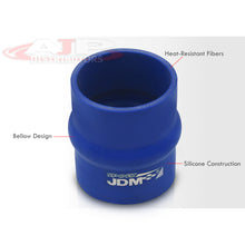 Load image into Gallery viewer, 2" Straight Bellow Silicone Coupler Blue