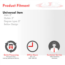 Load image into Gallery viewer, 2" Straight Bellow Silicone Coupler Blue