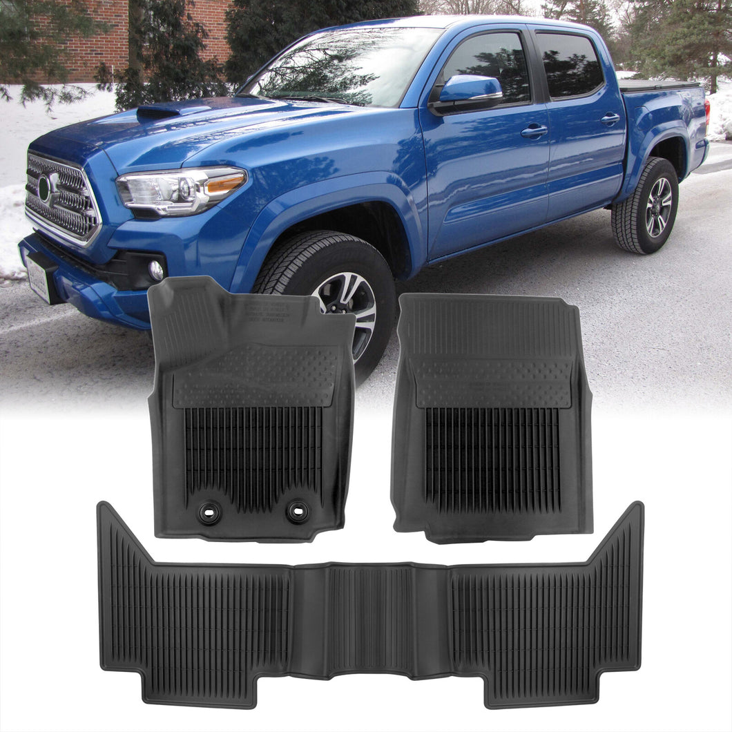 Toyota Tacoma (Double Cab Models with Automatic Transmission Only) 2016-2017 All Weather Guard 3D Floor Mat Liner