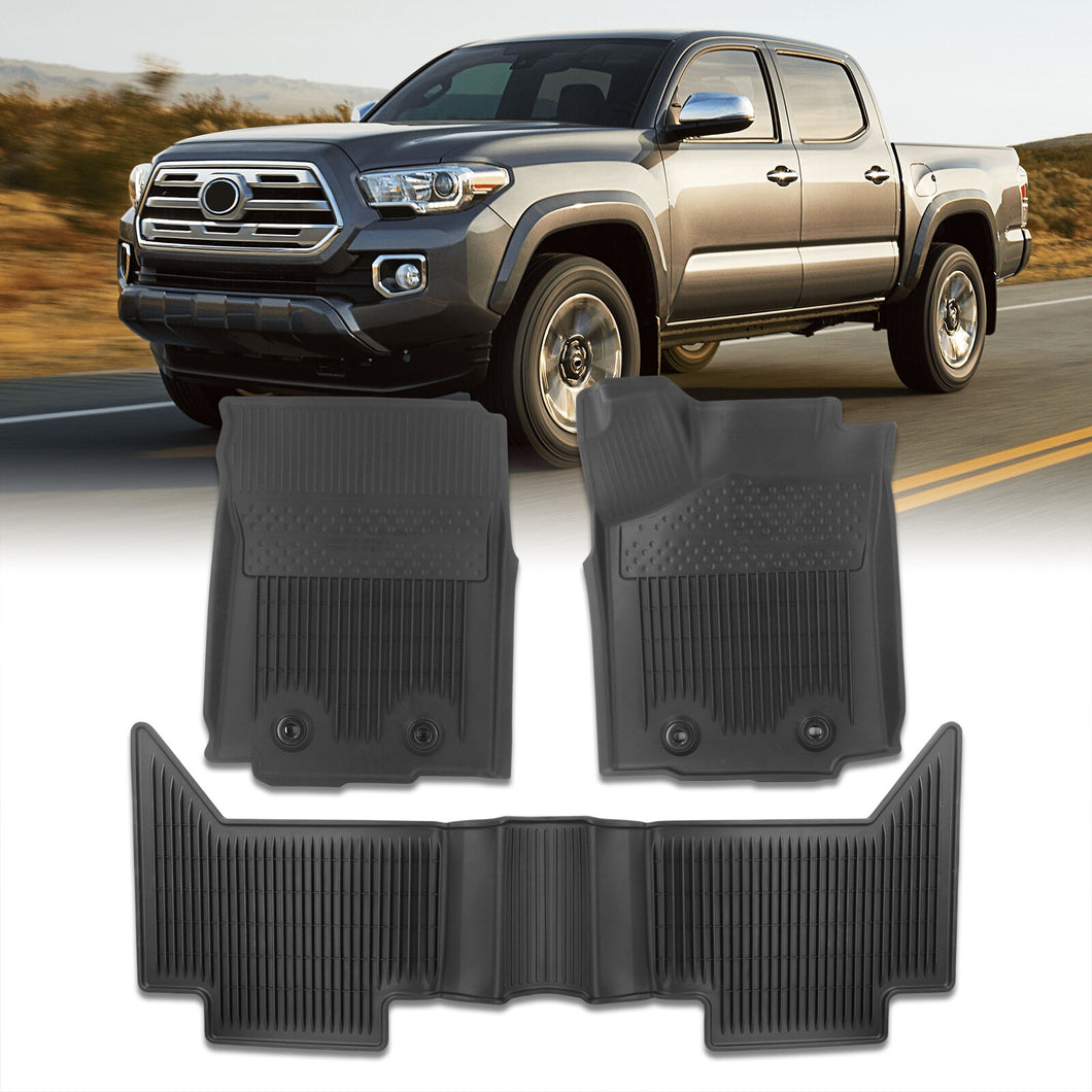 Toyota Tacoma (Double Cab Models with Automatic Transmission Only) 2018-2023 All Weather Guard 3D Floor Mat Liner