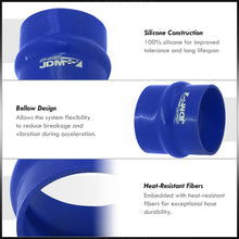 Load image into Gallery viewer, 4" Straight Bellow Silicone Coupler Blue