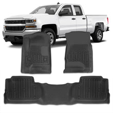 Load image into Gallery viewer, Chevrolet Silverado 1500 2014-2018 / Silverado 2500HD 3500HD 2015-2019 / GMC Sierra 1500 2014-2018 / Sierra 2500HD 3500HD 2015-2019 All Weather Guard 3D Floor Mat Liner (Double & Extended Cab Models Only)