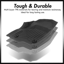 Load image into Gallery viewer, Ford F250 F350 F450 Super Duty Crew Cab 2017-2022 All Weather Guard 3D Floor Mat Liner (Models With Carpet Flooring & Rear Under-Seat Storage)