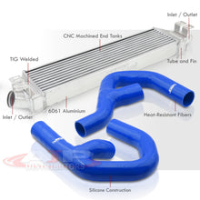 Load image into Gallery viewer, For 2006-2010 Volkswagen VW Golf GTI Jetta / Audi A3 Tube & Fin Turbo Intercooler FMIC + Piping Kit Blue Couplers - 2.0L 2.0T FSi Mk5 Mk6 07 08 09