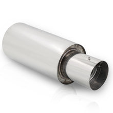 Load image into Gallery viewer, Universal 2.5" Inlet / 4" Straight Tip N1 Style Stainless Steel Exhaust Muffler Chrome
