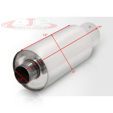 Load image into Gallery viewer, Universal 2.5" Inlet / 4" Straight Tip N1 Style Stainless Steel Exhaust Muffler Chrome