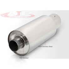 Load image into Gallery viewer, Universal 2.5" Inlet / 4" Straight Tip N1 Style Stainless Steel Exhaust Muffler Chrome