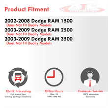 Load image into Gallery viewer, Dodge Ram 1500 2002-2008 / Dodge Ram 2500 3500 2003-2009 Front & Rear OE Style Wheel Well Fender Flares Textured Black (ExcludingDually Models)