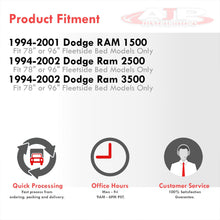 Load image into Gallery viewer, Dodge Ram 1500 1994-2001 / 2500 3500 1994-2002 Front & Rear OE Style Wheel Well Fender Flares Textured Black (For Fleetside Models With 78" & 96" Bedss; Excluding Dually Models)