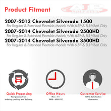 Load image into Gallery viewer, Chevrolet Silverado 1500 2007-2013 / Chevrolet Silverado 2500HD 3500HD 2007-2014 Front & Rear OE Style Wheel Well Fender Flares Textured Black (For Regular & Extended Fleetside Models With 6.5ft & 8.1ft Beds)