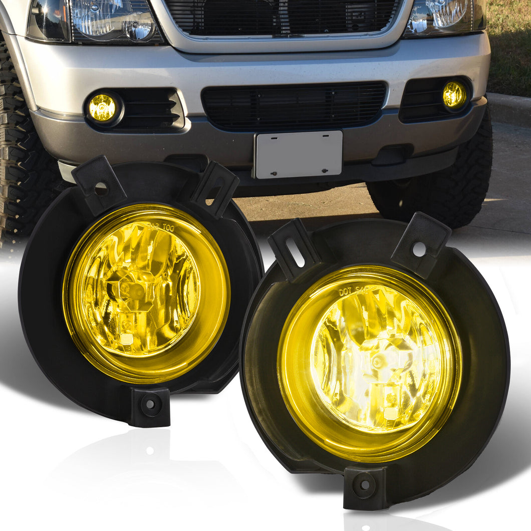 Ford Explorer 2002-2005 Front Fog Lights Yellow Len (No Switch & Wiring Harness)