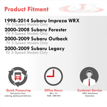 Load image into Gallery viewer, Subaru Impreza WRX 1998-2014 / Forester 2000-2008 / Legacy 2000-2009 / Outback 2000-2008 (5-Speed) Front & Rear Transmission Shifter Bushing Red