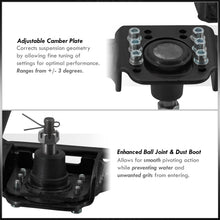Load image into Gallery viewer, Acura Integra 1994-2001 / Honda Civic 1992-1995 / Del Sol 1993-1997 Front Upper Tubular Control Arms Camber Kit Black