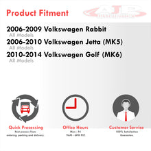 Load image into Gallery viewer, Volkswagen Jetta MK5 2006-2010 / Golf MK6 2010-2014 / Rabbit 2006-2009 Front Lower Control Arm Black with Red Polyurethane Bushings