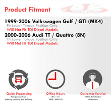 Load image into Gallery viewer, Volkswagen MK4 Jetta 1998-2005 / Golf 1997-2003 / Audi A3 1996-2003 / TT 1999-2006 Front Dog Bone Engine Motor Mount Black with Red Polyurethane Bushing