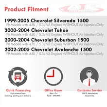 Load image into Gallery viewer, Chevrolet Silverado 1500 1999-2006 / Avalanche 1500 2002-2005 / Suburban Tahoe 1500 2000-2004 / GMC Sierra 1999-2006 / Yukon XL 2001-2004 / 4.8L 5.3L V8 Stainless Steel Shorty Exhaust Header (Without Air Injection Models Only)