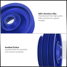 Load image into Gallery viewer, Acura Honda B-Series B16 B17 B18 B20 Underdrive Harmonic Balancer Crank Shaft Case Pulley Blue (B20 Requires Shorter Belt)