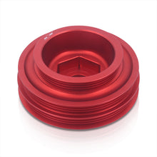 Load image into Gallery viewer, Acura Honda B-Series B16 B17 B18 B20 Underdrive Harmonic Balancer Crank Shaft Case Pulley Red (B20 Requires Shorter Belt)