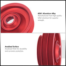 Load image into Gallery viewer, Acura Honda B-Series B16 B17 B18 B20 Underdrive Harmonic Balancer Crank Shaft Case Pulley Red (B20 Requires Shorter Belt)