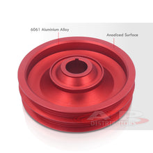 Load image into Gallery viewer, Acura Honda B-Series B16 B17 B18 B20 Underdrive Harmonic Balancer Crank Shaft Case Pulley Red (B20 Requires Shorter Belt)