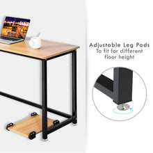 Load image into Gallery viewer, Industrial L-Shaped Corner Desk with CPU Stand Computer Gaming PC Laptop Home Office Study Workstation Organizer Table Top Wood & Metal Frame - 66" L