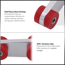 Load image into Gallery viewer, Subaru Impreza WRX STI 1997-2007 Front Sway Bar End Links Silver with Red Polyurethane Bushings