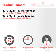 Load image into Gallery viewer, Toyota 4Runner 2010-2021 / Toyota Tacoma 2012-2015 TRD PRO Style Hood Scoop Bulge Kit Black (Requires Sport Hood w/ Bulge)