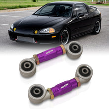 Load image into Gallery viewer, Acura Integra 1990-2001 / Honda Civic 1988-2000 / CRX 1988-1991 / Del Sol 1993-1997 Rear Control Toe Arms Kit Purple (Version 4)