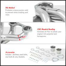 Load image into Gallery viewer, Ford LTD 289-302-351 Small Block Hugger SBC V8 Stainless Steel Shorty Exhaust Header