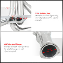 Load image into Gallery viewer, Chrysler Dodge Plymouth Mopar 318 340 360 Small Block SB 5.2L 5.9L 1972-1991 Stainless Steel Long Tube Exhaust Header