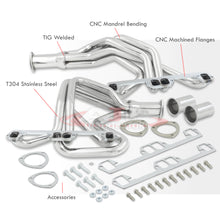 Load image into Gallery viewer, Chrysler Dodge Plymouth Mopar 318 340 360 Small Block SB 5.2L 5.9L 1972-1991 Stainless Steel Long Tube Exhaust Header