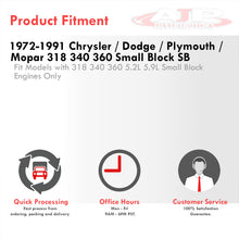 Load image into Gallery viewer, Chrysler Dodge Plymouth Mopar 318 340 360 Small Block SB 5.2L 5.9L 1972-1991 Stainless Steel Long Tube Exhaust Header