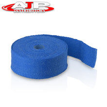 Load image into Gallery viewer, Universal for Car 2" 30FT Header Exhaust Heat Shield Insulated Wrap Tape Cover (Blue) - Turbo Manifold Pipe Downpipe Motorcycles Trucks JDM