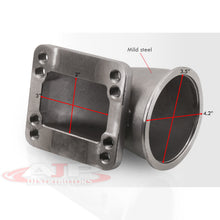 Load image into Gallery viewer, Universal 3.5" T3 T4 Turbo V-Band 90 Degree Elbow Adapter Flange Cast